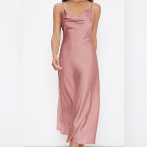 NWOT PINK SATIN DRESS